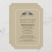Vintage Brille Abschluss Einladung (Vorne/Hinten)