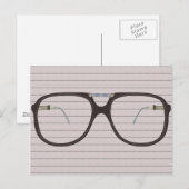 Vintage Brille Postkarte (Vorne/Hinten)