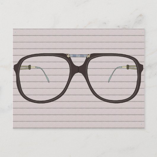 Vintage Brille Postkarte (Vorderseite)
