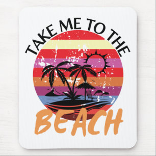 Vintage Bring mich im Sommer an den Strand Mousepad