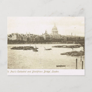 Vintage Britain, London, St Paul's Cathedral, Postkarte