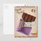 Vintage britische Chocolate Advert. Postkarte (Vorne/Hinten)
