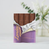 Vintage britische Chocolate Advert. Postkarte (Stehend Vorderseite)