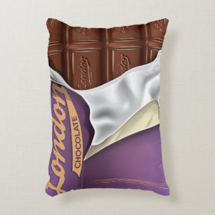 Vintage britische Chocolate Advert. Zierkissen