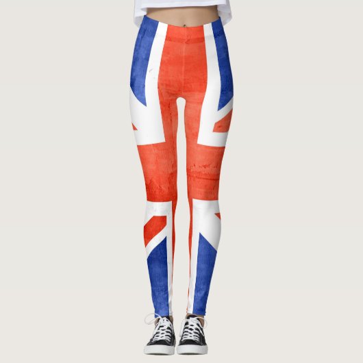 Vintage britische Flagge #10 Leggings (Vorderseite)
