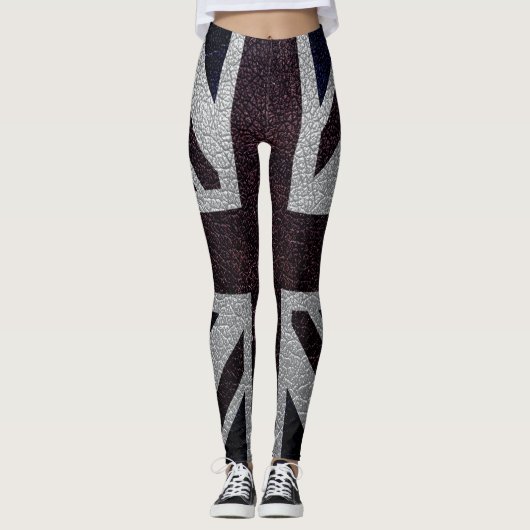 Vintage britische Flagge #12 Leggings (Vorderseite)