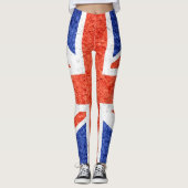 Vintage britische Flagge #9 Leggings (Vorderseite)
