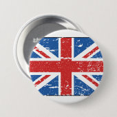 Vintage britische Flagge Button (Vorne & Hinten)
