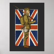 Vintage-Britische-Flagge-Soldat