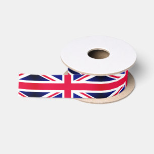 Vintage-Britische Flagge & Vereinigtes Königreich Satinband