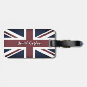 Vintage britische Gepäckmarken, Britische Flagge Gepäckanhänger (Rückseite horizontal)