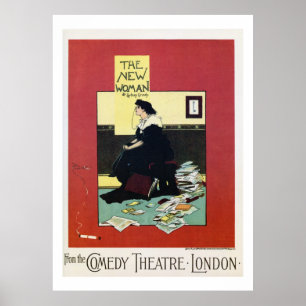 Vintage britische London-Theaterspielanzeige Poster