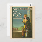 Vintage britische Militäropaganda Postkarte (Vorne/Hinten)