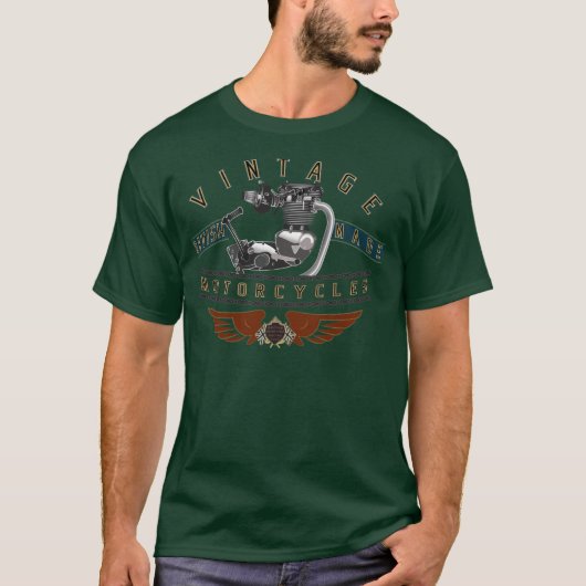 Vintage britische Motorräder T-Shirt (Vorderseite)