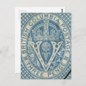 Vintage britische Postkarte für Columbia (Vorne/Hinten)