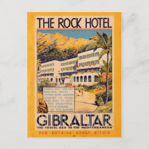 Vintage britische Reisepostkarte The Rock Hotel Postkarte