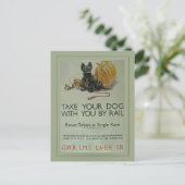 Vintage britische Schienescottie-Postkarte Postkarte (Stehend Vorderseite)