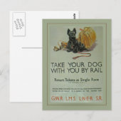 Vintage britische Schienescottie-Postkarte Postkarte (Vorne/Hinten)