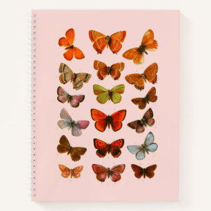 Vintage britische Schmetterlinge & Moths Uni regul Notizblock