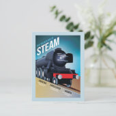 Vintage britische Steam Locomotive Postkarte (Stehend Vorderseite)