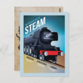 Vintage britische Steam Locomotive Postkarte (Vorne/Hinten)