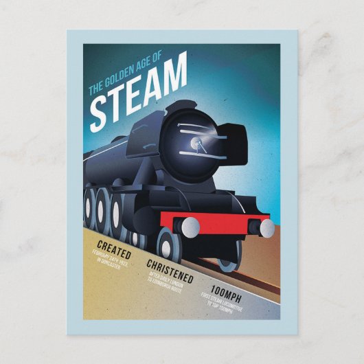 Vintage britische Steam Locomotive Postkarte (Vorderseite)