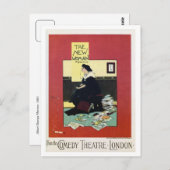 Vintage britische Theateranzeige Postkarte (Vorne/Hinten)