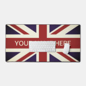 Vintage britische Union Jack-Flagge individuell an Schreibtischunterlage (Tastatur & Maus)