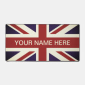 Vintage britische Union Jack-Flagge individuell an Schreibtischunterlage (Vorderseite)