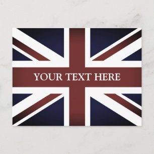 Vintage britische Union Jack-Flaggen-Postkarten Postkarte