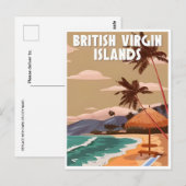 Vintage Britische vergin Islands Retrourlaub Postkarte (Vorne/Hinten)
