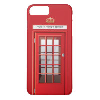 Vintage britisches rotes Telefonhäuschen mit indiv