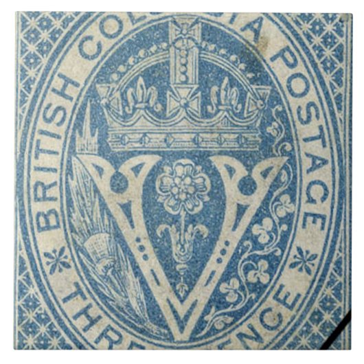 Vintage British Columbia Keramik Tile Fliese (Vorderseite)