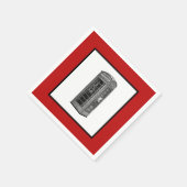 Vintage British Phone Booth Illustration UK Travel Serviette (Ecke)