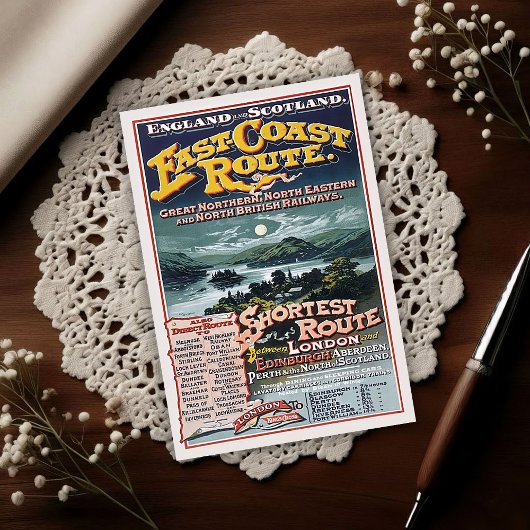 Vintage British Rail Network Route Advertising Postkarte