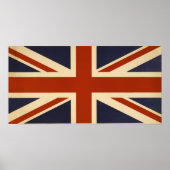 Vintage British Union Flag Rectangular Poster (Vorne)