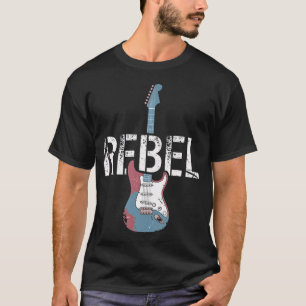 Vintage Britpop Rock Gitarre Rebellischer Musiklie T-Shirt