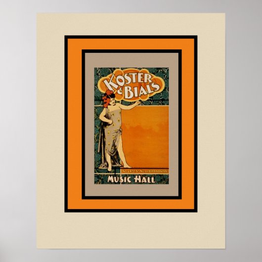 Vintage Broadway Music Hall Poster (Vorne)