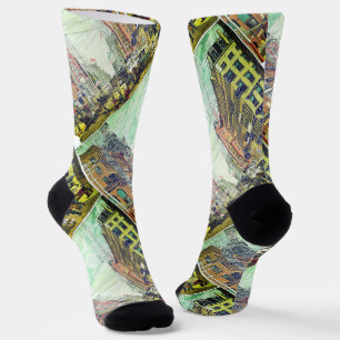 Vintage Broadway, NYC (1880er Jahre) Socken