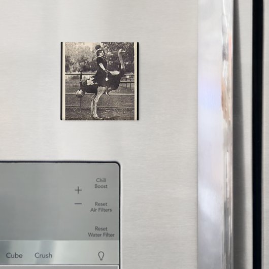 Vintage Broadway-Schauspielerin Riding an der Voge Magnet (In Situ (Kühlschrank))