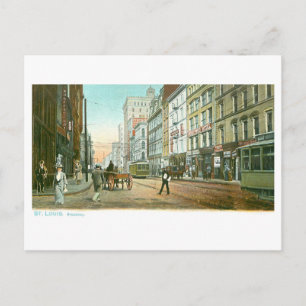 Vintage Broadway, St. Louis, Missouri Postkarte