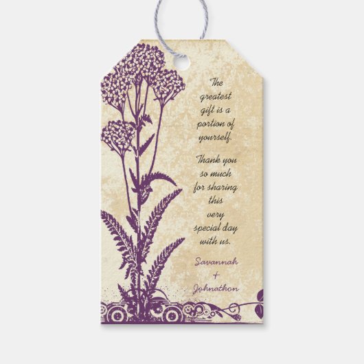 Vintage Broadway Ticket Hochzeit Vielen Dank Geschenkanhänger (Vorderseite)