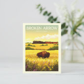 Vintage Broken Arrow Oklahoma Postkarte (Stehend Vorderseite)