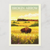 Vintage Broken Arrow Oklahoma Postkarte (Vorderseite)