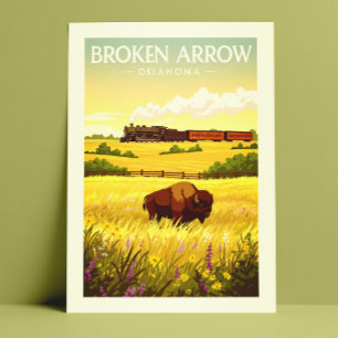 Vintage Broken Arrow Oklahoma Postkarte