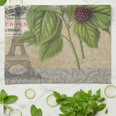 Vintage Brombeeren Französische Ephemera Art Colla Geschirrtuch (Gefaltet)