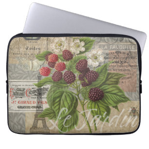Vintage Brombeeren Französische Ephemera Art Colla Laptopschutzhülle