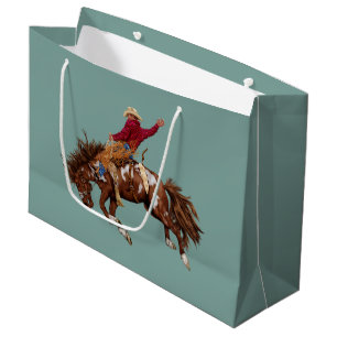 Vintage-Bronco-Reiter Große Geschenktüte