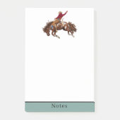 Vintage-Bronco-Reiter Post-it Klebezettel (Vorderseite)