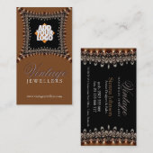Vintage Bronze-Satin-Schmuck-Visitenkarte Visitenkarte (Vorne/Hinten)